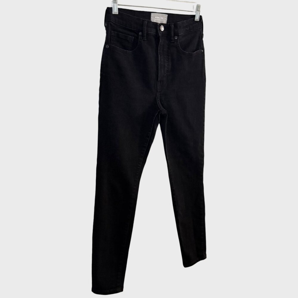 Everlane Skinny Ankle Denim Jeans Black Women's 28 High-Rise Authentic Stretch - Picture 3 of 10